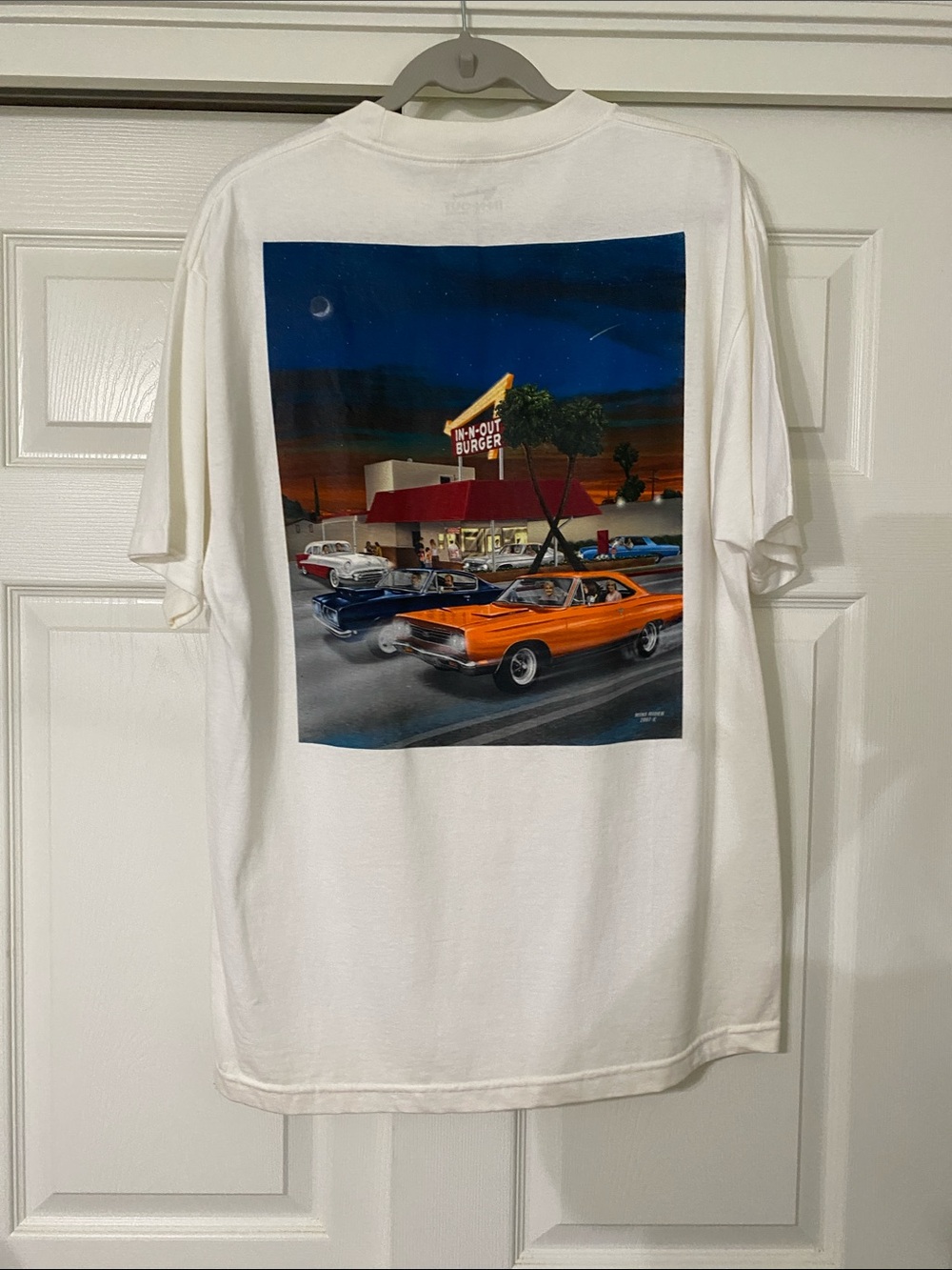 In-N-Out Burger Mike Rider 2007  Vegas White Logo T-Shirt L